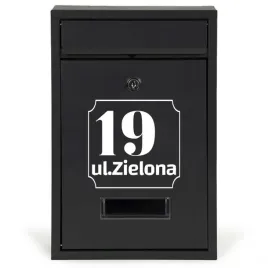 czarna-skrzynka-pocztowa-a5-personalizowany-numer-domu-na-furtke-mix-wzorow