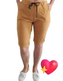 spodenki-gnieciuchy-lycra-gumy-wysoki-stan-kieszenie-cynamon-4xl-48-50