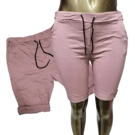 spodenki-gnieciuchy-lycra-gumy-wysoki-stan-kieszenie-pudrowy-roz-44-46