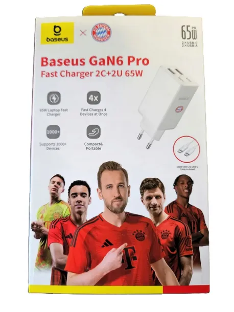 baseus-szybka-ladowarka-2xusb-c-2xusb-a-65w-pd-qc-gan6-pro-kabel-biala-stan-nowy-marka-baseus