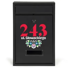 czarna-skrzynka-pocztowa-adres-ulica-krakowskie-wzory-personalizowany-wzor