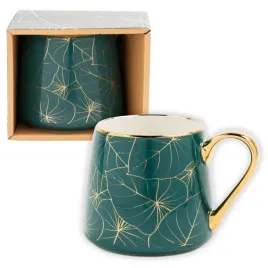 kubek-z-porcelany-na-prezent-zlote-zdobienia-wzor-lisci-550ml-duzy-zielony
