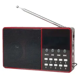 radio-kieszonkowe-fm-bluetooth-akumulatorowe-bateryjne-usb-mp3-czerwone
