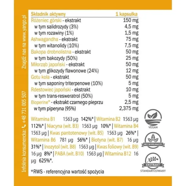 rozeniec-premium-yango-kompleks-adaptogenow-100-kapsulek-postac-kapsulki