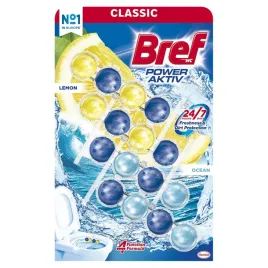 kostki-toaletowe-zawieszki-bref-power-aktiv-cytryna-morska-bryza-4x50g