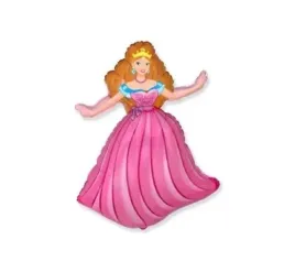 balon-foliowy-14-cali-rozowa-roz-ksiezniczka-rozowy-princess-dzien-dziecka