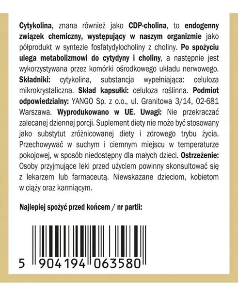 yango-cytykolina-60-kapsulek-stan-nowy