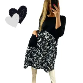 sukienka-dresowa-z-ozdobnym-dolem-dlugi-rekaw-kieszen-napisy-48-50-4xl-5xl