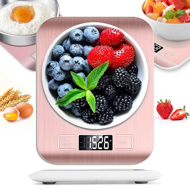WAGA KUCHENNA ELEKTRONICZNA 1g-10kg JUBILERSKA DOMOWA DO KUCHNI LCD RÓŻOWA