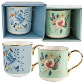2x-kubek-z-porcelany-ze-zloconym-uchem-w-ptaki-zestaw-na-prezent-550ml