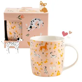 kubek-do-kawy-herbaty-na-prezent-wzor-w-pieski-330ml-rozowy-porcelanowy