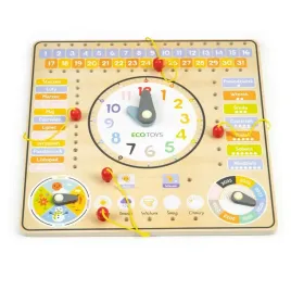 drewniana-tablica-manipulacyjna-kalendarz-zegar-ecotoys