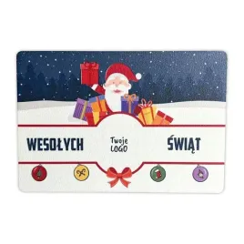 personalizowana-kartka-swiateczna-z-logo-prezent-z-mikolajem