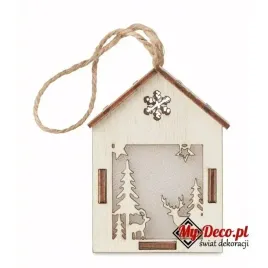 domek-drewniany-lampion-latarenka-dekoracja-swiateczna