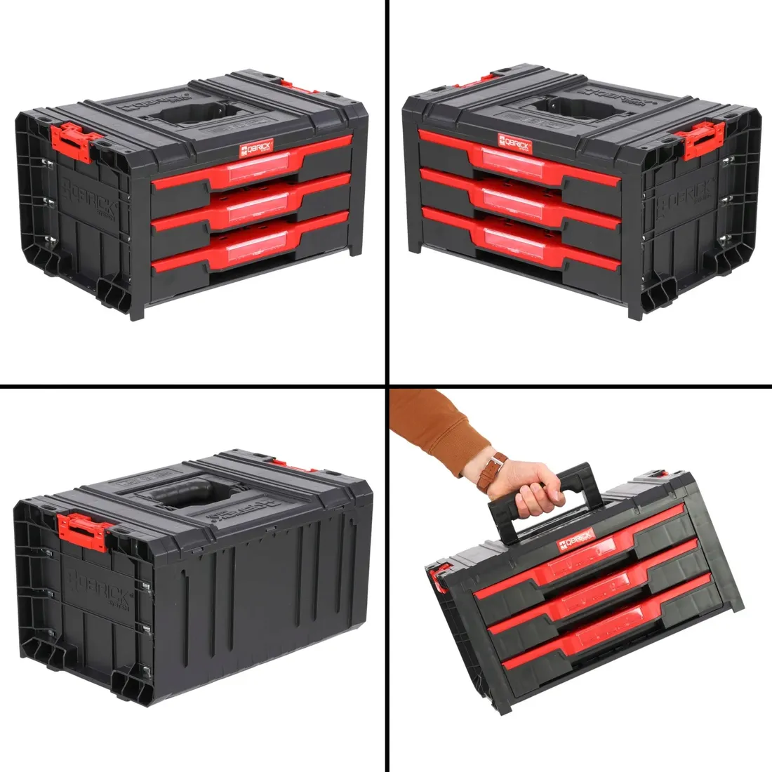 skrzynka-z-szufladami-qbrick-system-pro-2-0-drawer-3-toolbox-basic-stan-nowy
