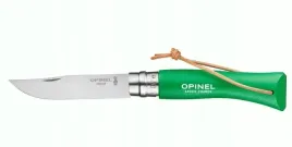 noz-opinel-colorama-07-green-8-cm-grab-rzemien-zielony