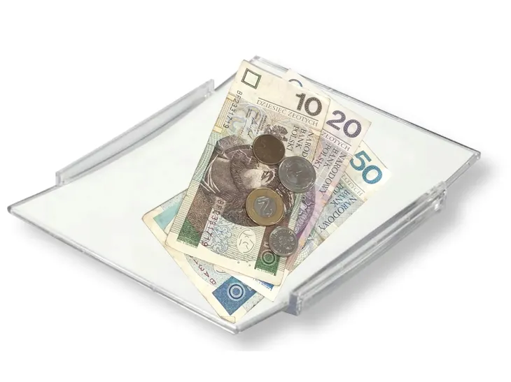 PODSTAWKA NA BILON TACKA DO WYDAWANIA RESZTY SKLEPOWA TACKI Z DNEM