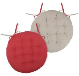 poduszka-na-krzeslo-duo-38-cm-czerwona-bezowa-dwustronna-bawelna-troczki