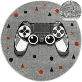dywan-okragly-dzieciecy-gamepad-kontroler-pad-czarny-bialy-lima-sr-100-cm