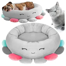 legowisko-dla-psa-kota-lozko-trwale-kojec-meduza-70x70cm-okragle-szare