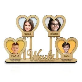 ramka-serduszka-wnuki-4-zdjecia-upominek-dzien-babci-drewno-md119