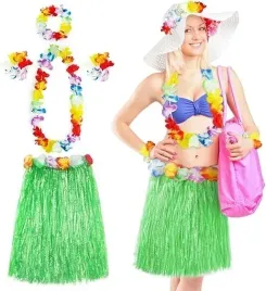 kostium-hawajski-aloha-hula-damski-akcesoria-5x-spodnica-kwiaty-zestaw-5x