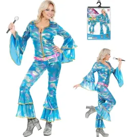 stroj-przebranie-damskie-lata-70-80-sukienka-disco-retro-vintage-kostium-l