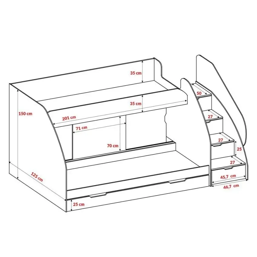 lozko-pietrowe-casper-stan-nowy