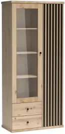 witryna-wysoka-2-devon-dab-artisan-czarny-mat