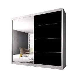 szafa-conti-31-233-cm-czarny-polysk-lustro