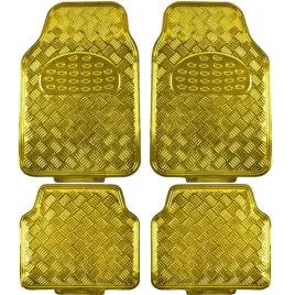 dywaniki-samochodowe-alu-aluminiowe-zlote-zolte-komplet-dywanikow-zestaw