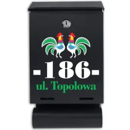 czarna-skrzynka-matowa-pocztowa-z-tuba-ludowe-wzory-na-furtke-rozne-wzory