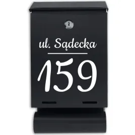 czarna-skrzynka-matowa-pocztowa-z-tuba-personalizowany-adres-na-ogrodzenie