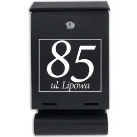 czarna-skrzynka-matowa-pocztowa-z-tuba-personalizowany-adres-na-ogrodzenie