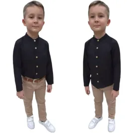 koszula-elegancka-chlopieca-ze-stojka-czarna-110