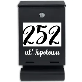 czarna-skrzynka-matowa-pocztowa-z-tuba-personalizowany-ulica-na-ogrodzenie