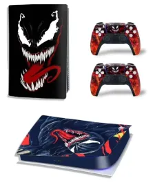 naklejki-skorka-konsola-ps5-oraz-pady-motyw-venom