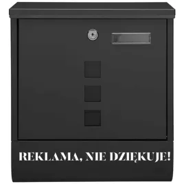 czarna-stalowa-skrzynka-pocztowa-z-gazetnikiem-reklama-nie-dziekuje-wzory
