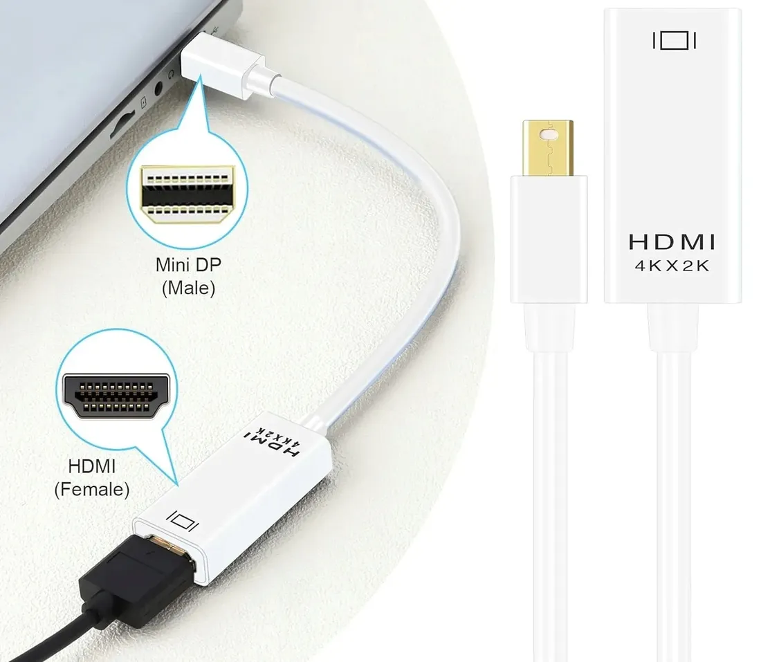 adapter-przejsciowka-mini-displayport-do-hdmi-kabel-dp-thunderbolt-4k-stan-nowy