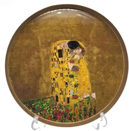 metalowa-patera-taca-gustav-klimt-pocalunek-dekoracja-okragla