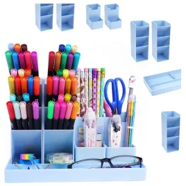 organizer-wielofunkcyjny-na-biurko-przybornik-pojemnik-biurowy-niebieski