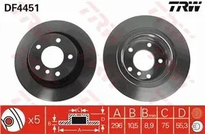 trw-tarcza-hamulcowa-tyl-bmw-1-e81-e87-3-e90-e92