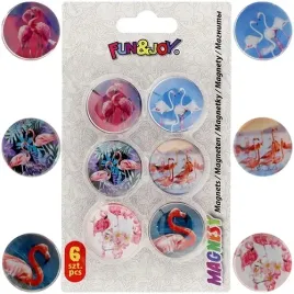magnesy-okragle-szklane-30mm-fun-joy-flamingi-6-sztuk-do-tablic-titanum