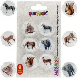 magnesy-okragle-szklane-30mm-fun-joy-zwierzeta-6-sztuk-do-tablic-titanum
