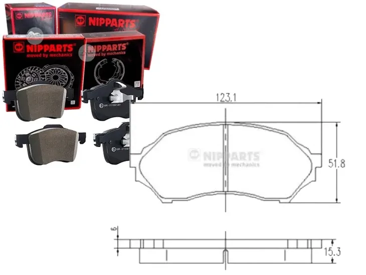 nipparts-klocki-hamulcowe-mazda-323f-producent-czesci-nipparts