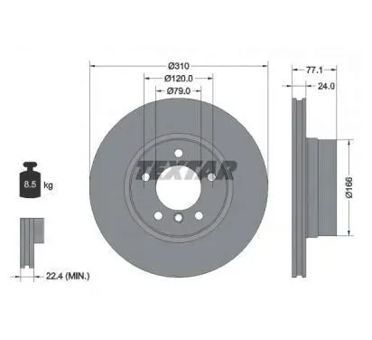 textar-tarcza-hamulcowa-bmw-5-e60-5-e61