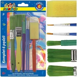 pedzel-artystyczny-5-sztuk-plaski-okragly-plastikowy-uchwyt-gabka-flamingo