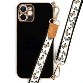 etui-do-iphone-12-mini-obudowa-case-premium-joless-czarny-smycz-w-motylki