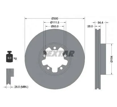 textar-tarcza-hamulcowa-ford-transit-stan-nowy