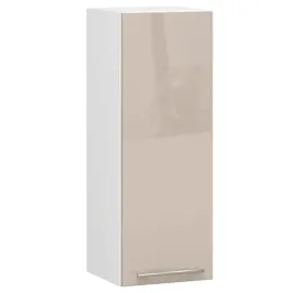 waska-szafka-do-kuchni-wiszaca-biala-front-cappuccino-polysk-30-cm-2-polki